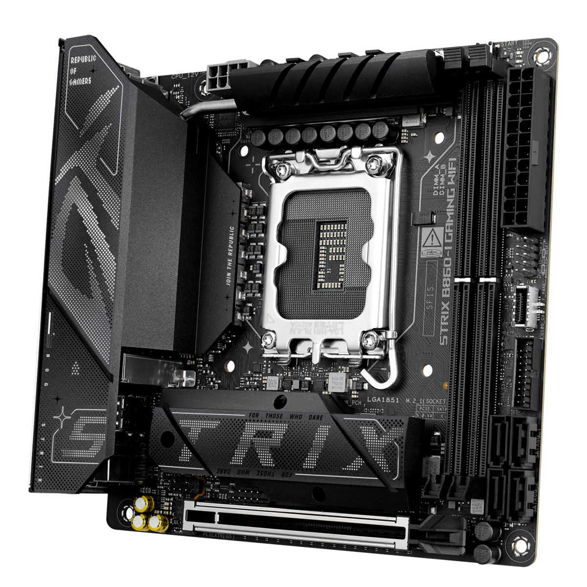 Материнская плата Asus ROG STRIX B860-I GAMING WIFI Soc-1851 Intel B860 2xDDR5 mini-ITX AC`97 8ch(7.