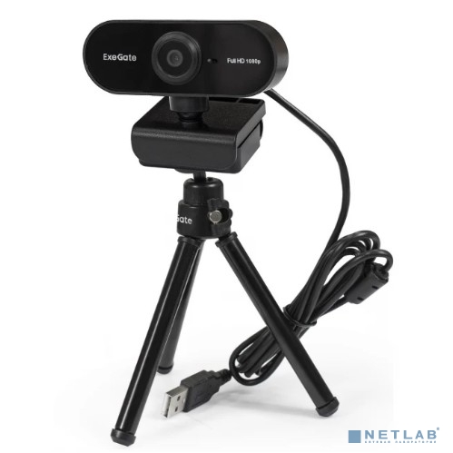 ExegateEX294484RUS Веб-камера ExeGate Stream C925 Wide FullHD T-Tripod (1920х1080, 1080P, USB, микро