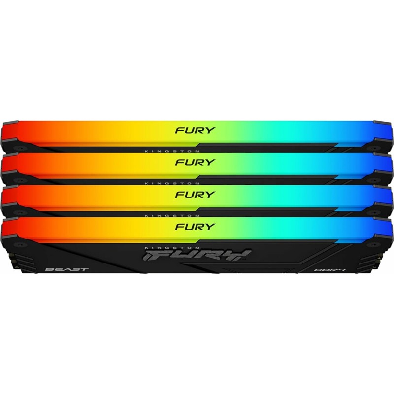 Память DDR4 4x8GB 3200MHz Kingston KF432C16BB2AK4/32 Fury Beast RGB RTL Gaming PC4-25600 CL16 DIMM 2