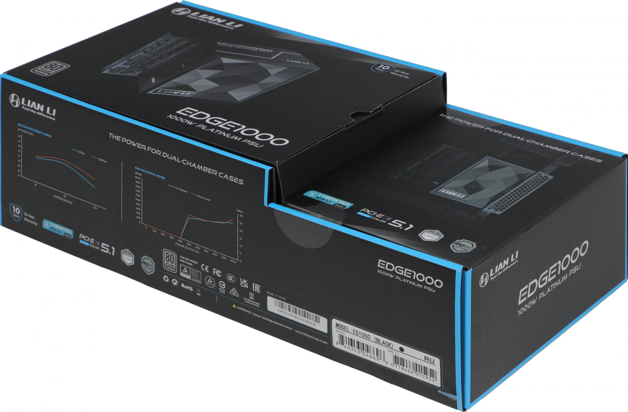 Блок питания Lian-Li ATX 1000W EDGE1000 Gen.5 80+ platinum (20+4pin) APFC 120mm fan 12xSATA Cab Mana