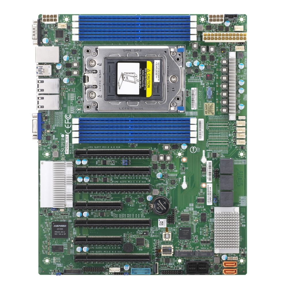Материнская плата SuperMicro MBD-H12SSL-I-B Intelligent Platform Management Interface, Single AMD EP