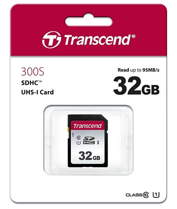 Флеш карта SDHC 32Gb Class10 Transcend TS32GSDC300S w/o adapter