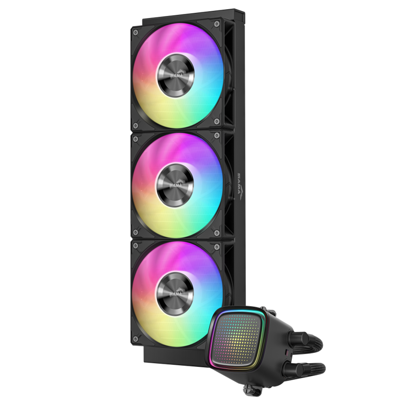Водяное охлаждение SAMA L50 360BK (320W, 360mm, Black, ARGB/ Fans: 3x120mm, 72.3CFM, 28dBA, 2200RPM/