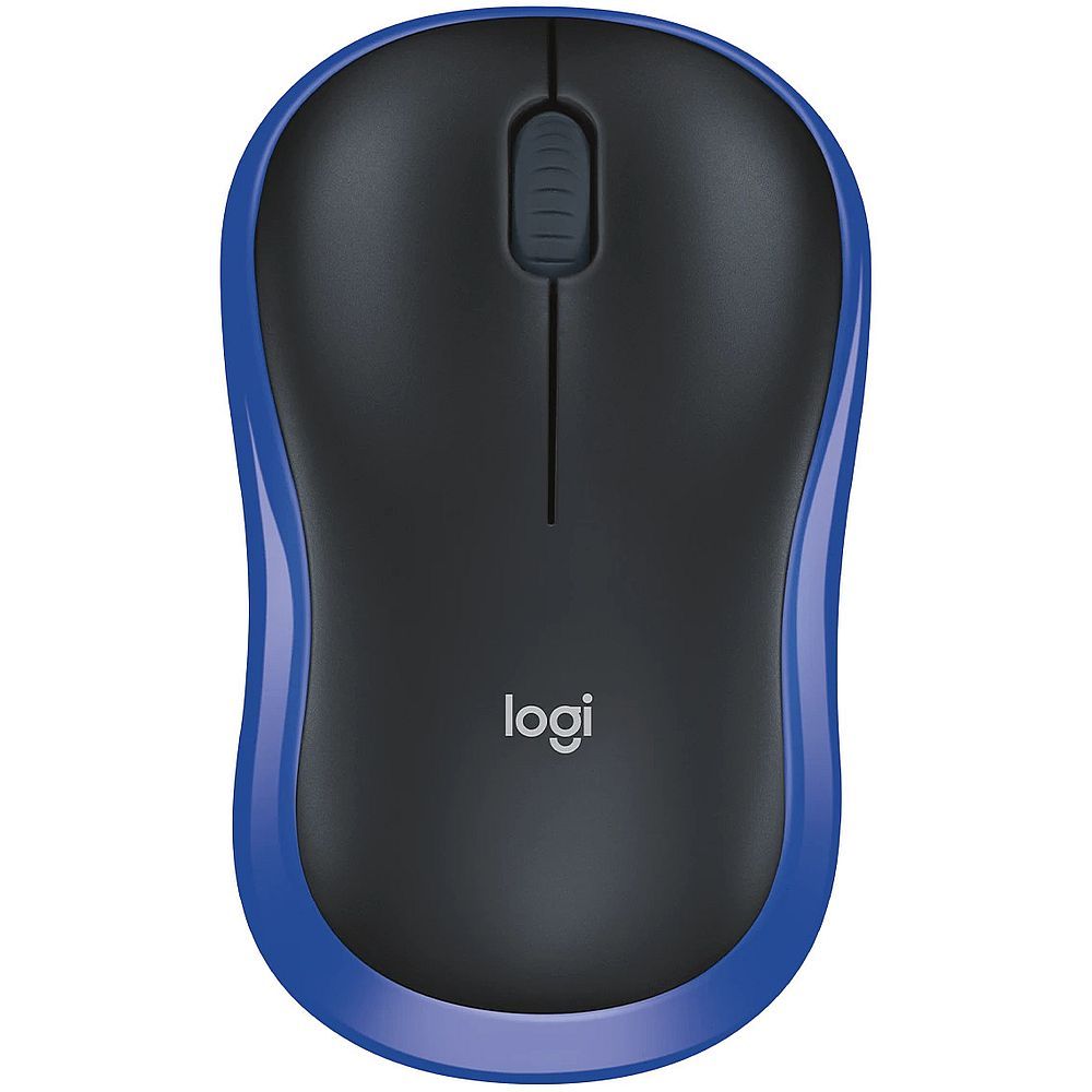 Мышь Logitech M185 черный/синий оптическая 1000dpi беспров. USB для ноутбука 2but (910-002632)
