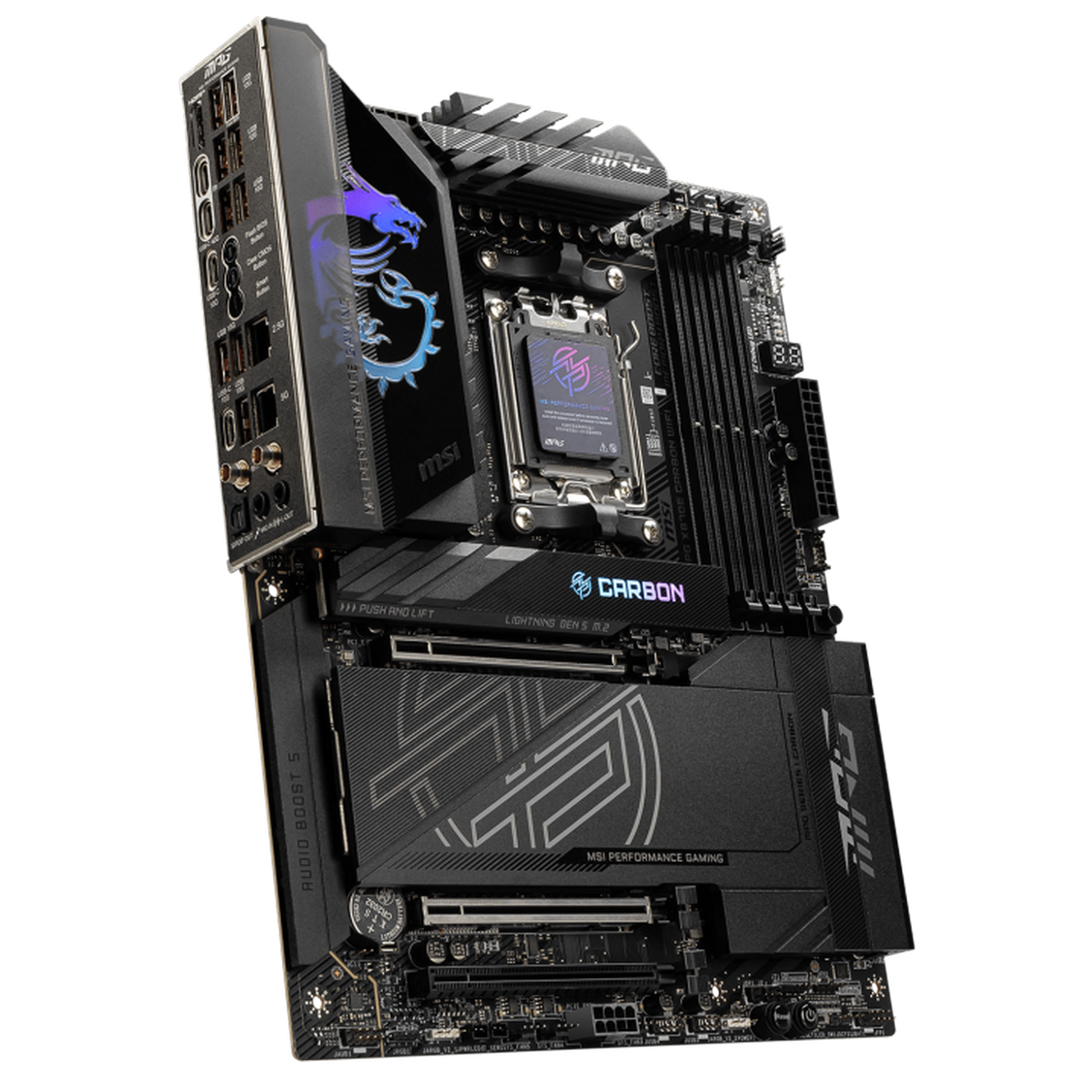 Материнская плата MSI MPG X870E CARBON WIFI Socket AM5 AMD X870E 4xDDR5 ATX AC`97 8ch(7.1) 5Gigabit 