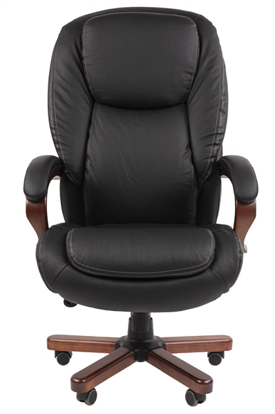 Офисное кресло Chairman 408 Россия  нат.кожа/экокожа черная (мультиблок)