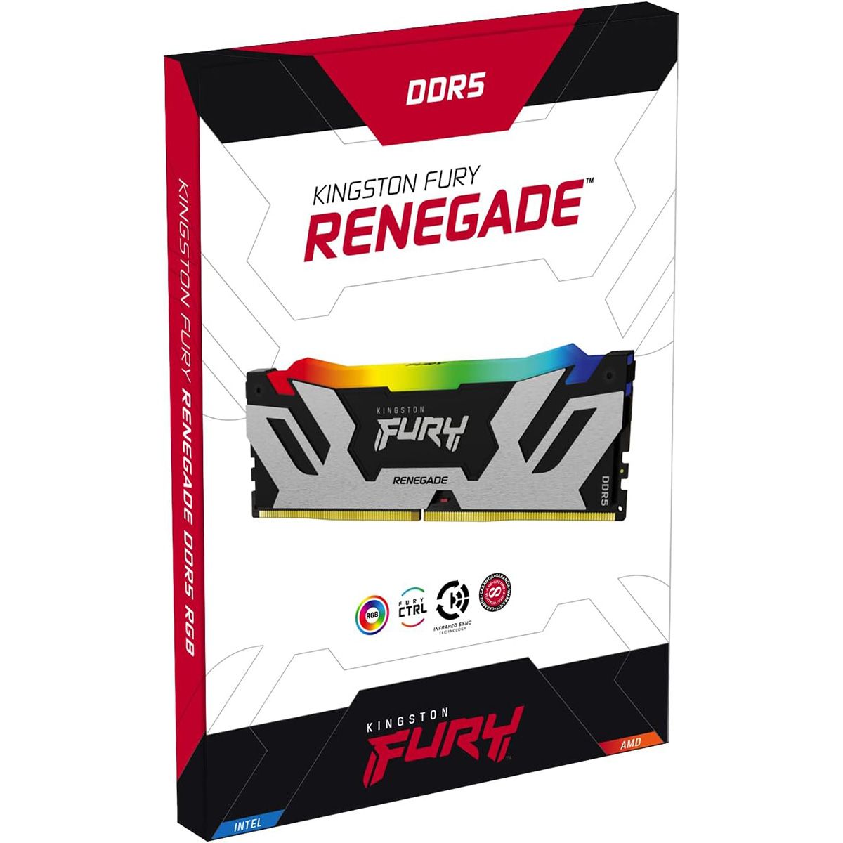 Модуль памяти Kingston 96GB DDR5 6400 FURY Renegade Silver/Black RGB XMP Non-ECC Unbuffered DIMM (Ki