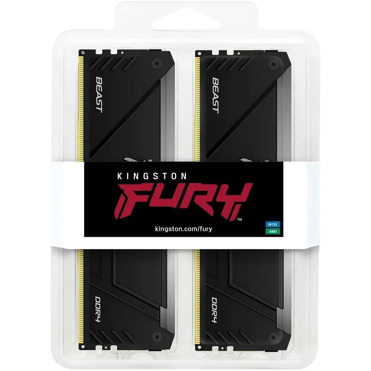 Память DDR4 2x16GB 3200MHz Kingston KF432C16BB2AK2/32 Fury Beast RGB RTL Gaming PC4-25600 CL16 DIMM 