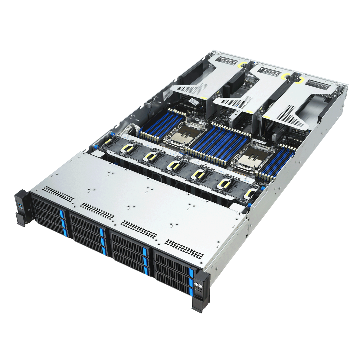 Серверная платформа ASUS RS720-E12-RS12U 2U ( 2 x Socket LGA4710, 32xDDR5, 12x2.5/3.5 HDD HS, 2xM.2-