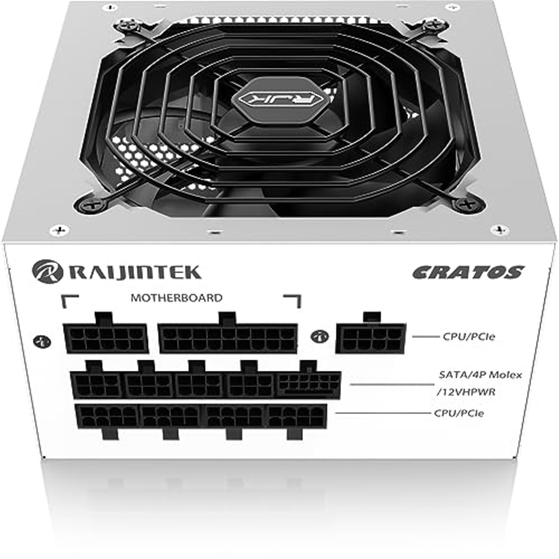Блоки питания Raijintek CRATOS 850, 850W 80+ Gold (ATX, 3.1, PCIe 5.1, Full-modular, 1x24(20+4)pin, 