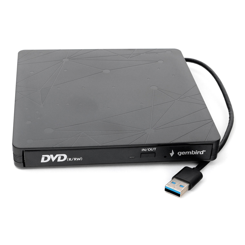 Внешний DVD-привод Gembird DVD-USB-03 USB 3.0 пластик, черный (DVD-USB-03) (271651) {20}