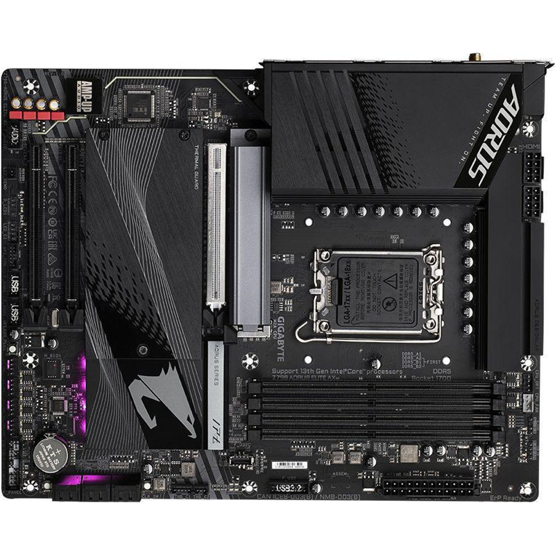 Материнская плата Gigabyte Z790 AORUS ELITE AX Soc-1700 Intel Z790 4xDDR5 ATX AC`97 8ch(7.1) 2.5Gg R