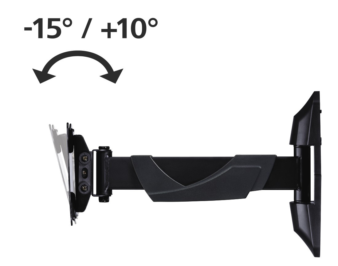 Кронштейн для телевизора Hama FULLMOTION черный 10"-26" макс.25кг настенный