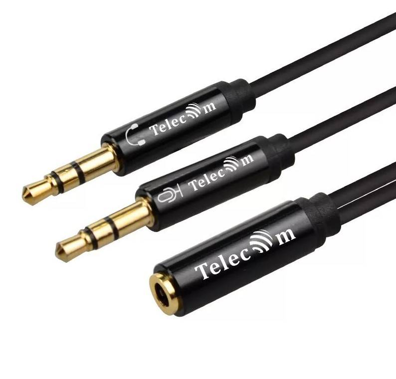 Адаптер-переходник Telecom Jack 3.5 mm F/2 x Jack 3.5 mm M (TAV205M-0.2M)