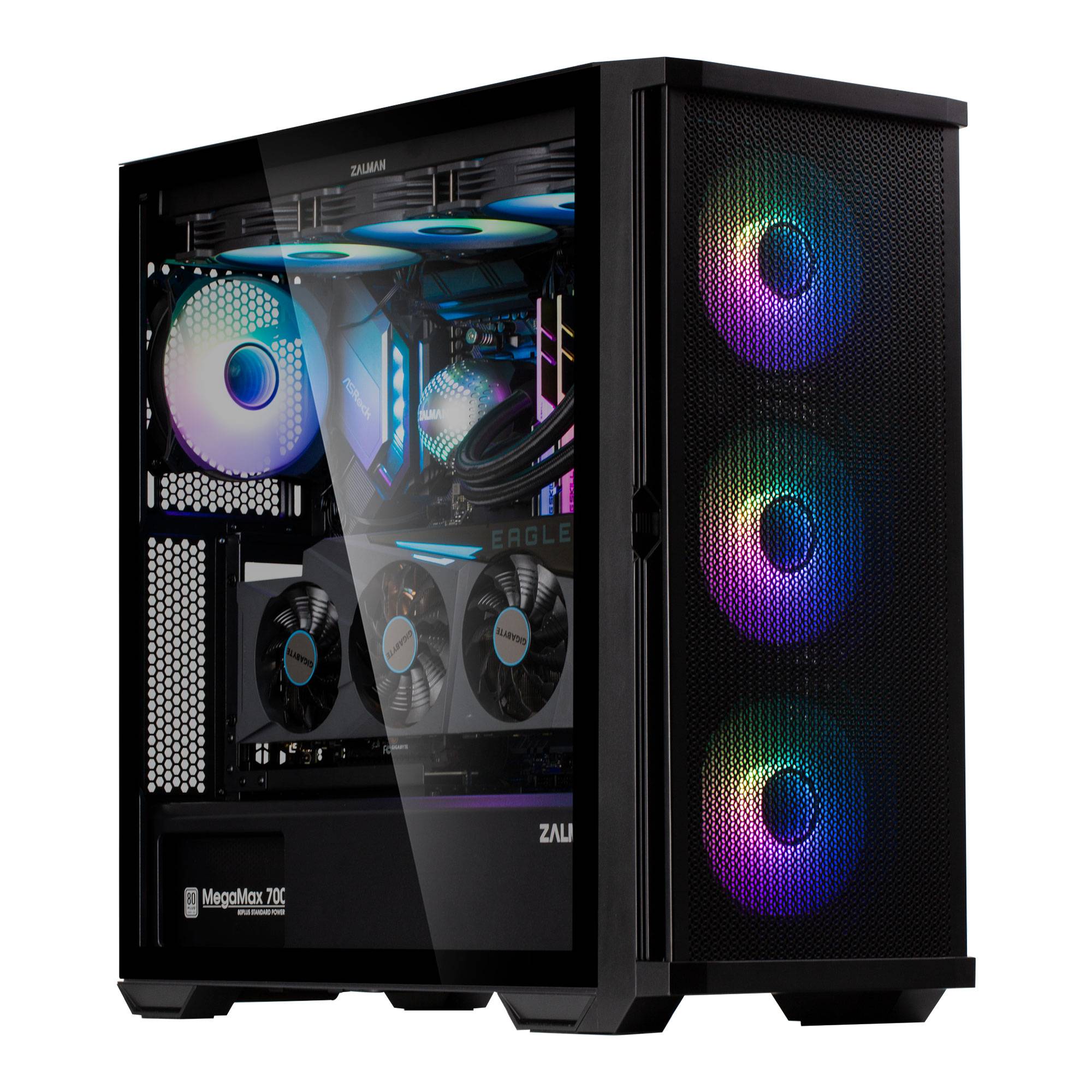 Корпус ZALMAN Z10 DUO, ATX, BLACK, WINDOW, 2x3.5", 2x2.5", 2xUSB3.0, 1xUSB 3.1 Type-C, FRONT 3x120mm
