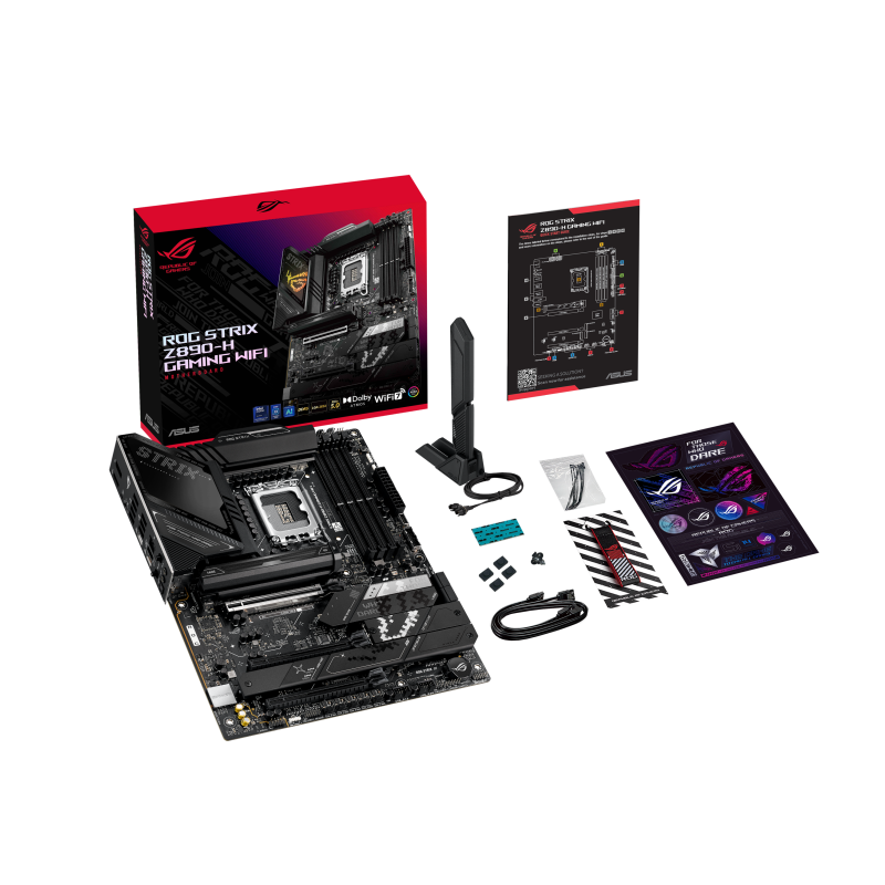 Материнская плата ASUS ROG STRIX Z890-H GAMING WIFI LGA1851 ATX 4xDDR5 3xPCIEx16 4xM.2 2xUSB-C DP HD