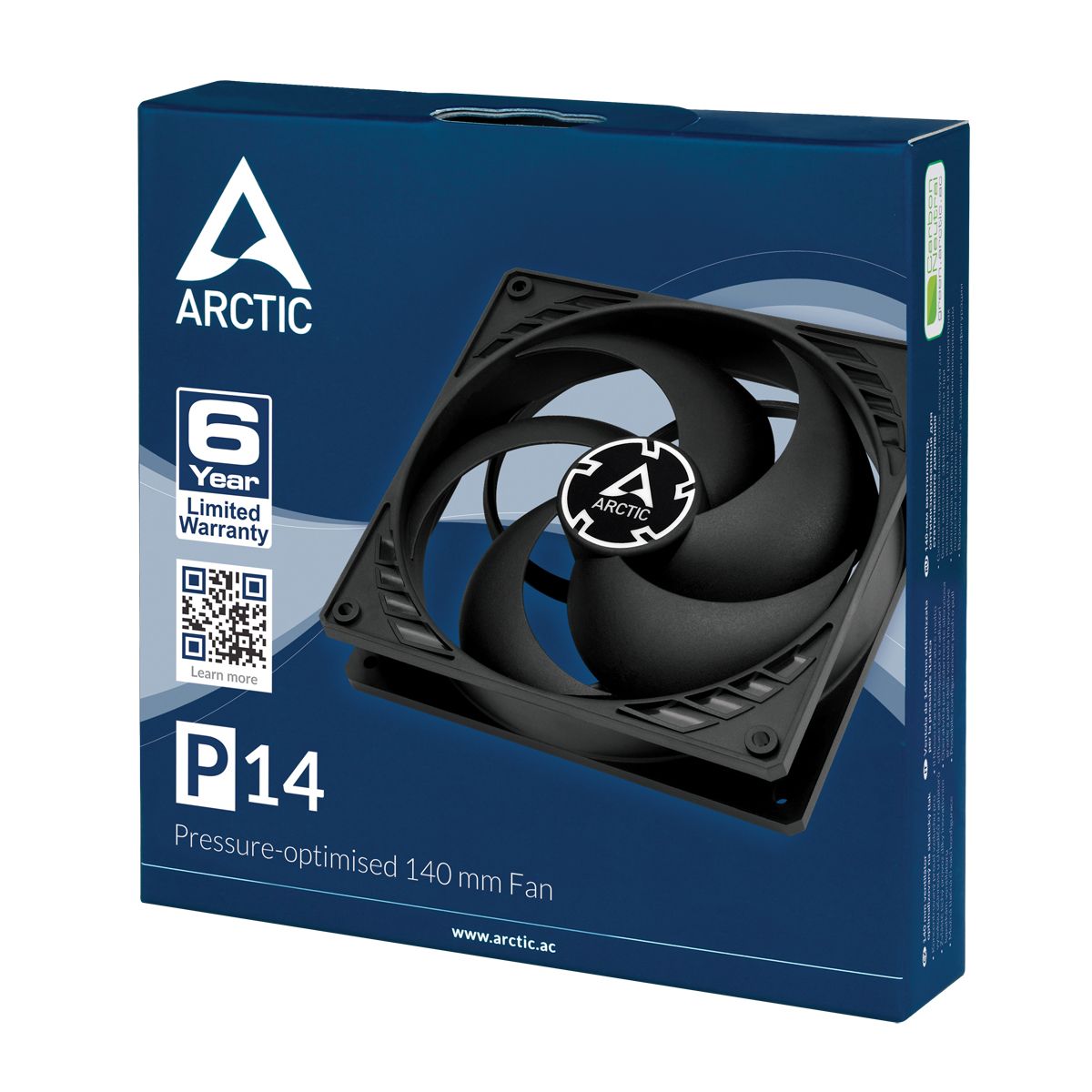 Вентилятор для корпуса Arctic Cooling P14 140х140x27 черный 3-pin 24.5дБ (упак.:5шт) (ACFAN00136A) R