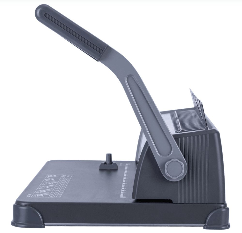 Переплетная машина (брошюровщик), кол-во пробиваемых листов 15, объем переплета 425 л.,21 отверстие