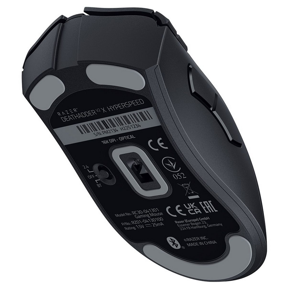 Мышь Razer DeathAdder V2 X HyperSpeed черный оптическая 14000dpi беспров. BT/Radio USB 6but (RZ01-04