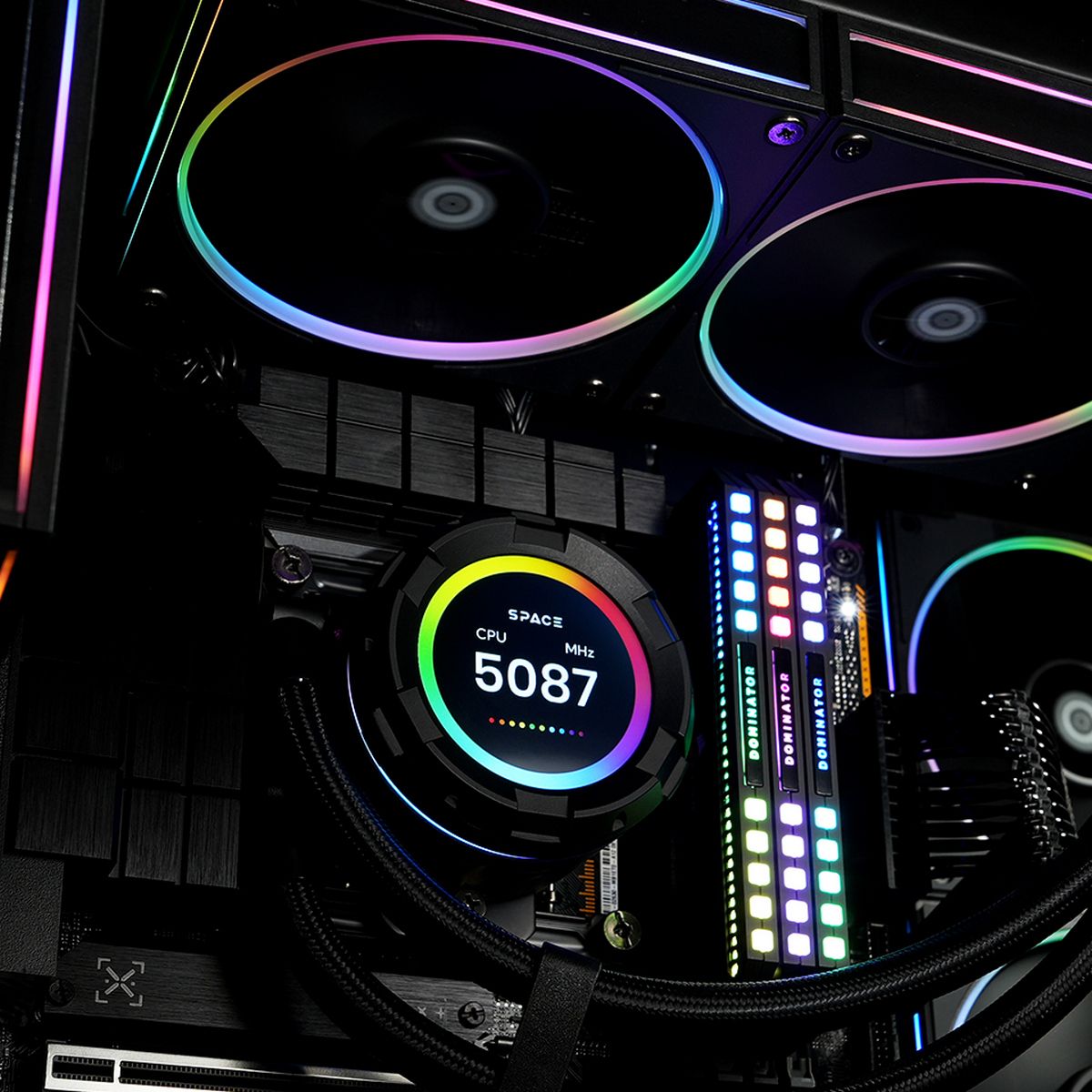 Система водяного охлаждения ID-Cooling SL240 ARGB Soc-AM5/AM4/1200/1700/1851 черный 4-pin 14-30dB Al