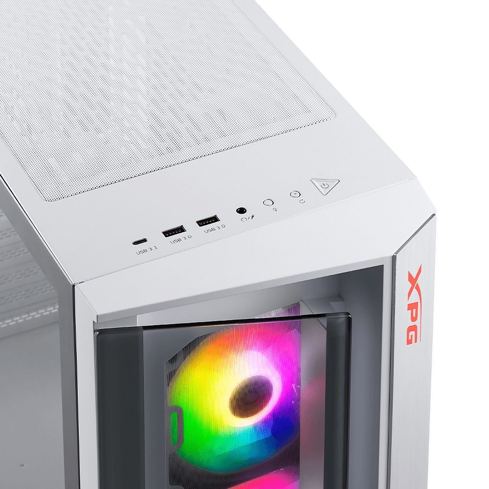 Корпус XPG CRUISER WHITE [CRUISERST-WHCWW] (Midi-Tower, белый, TG, 120mm ARGB fan*3)