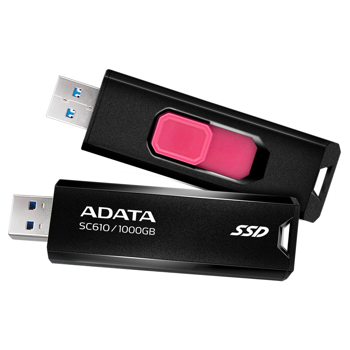 Твердотельный накопитель SSD ADATA SC610 1TB Black External   USB 3.2 Gen2, 550/500 RTL