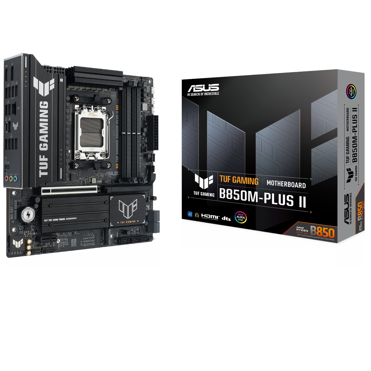 Материнская плата Asus TUF GAMING B850M-PLUS II Socket AM5 AMD B850 4xDDR5 mATX AC`97 8ch(7.1) 2.5Gg