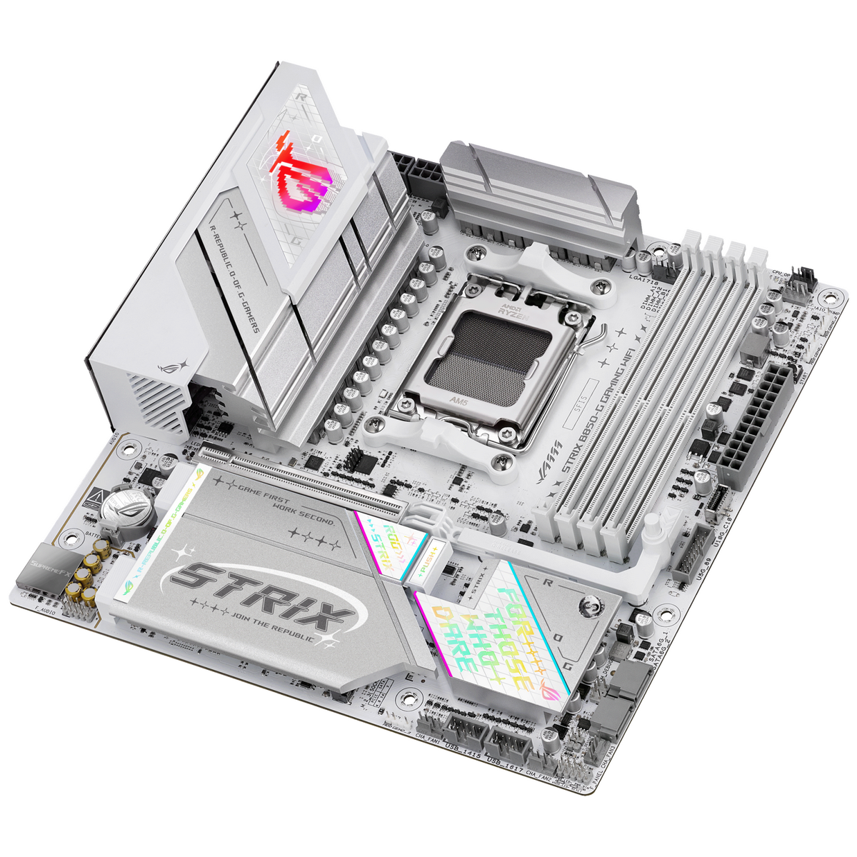 Материнская плата Asus ROG STRIX B850-G GAMING WIFI Socket AM5 AMD B850 4xDDR5 mATX AC`97 8ch(7.1) 2