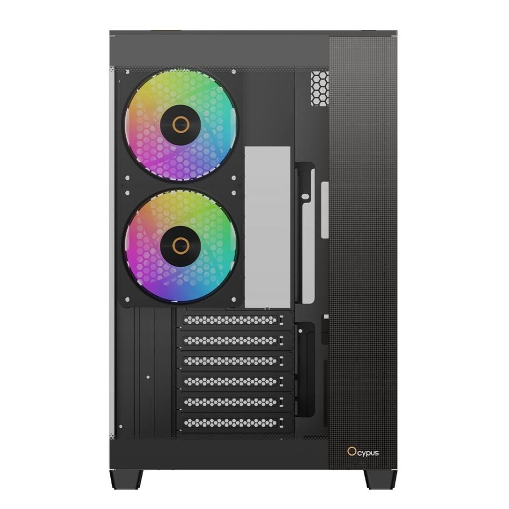 Корпус Ocypus Delta C74 BK ARGB, Midi-Tower, TG, 2x120mm ARGB, 2xUSB-A 3.0 + 1xUSB-C 3.1, ATX, mATX,