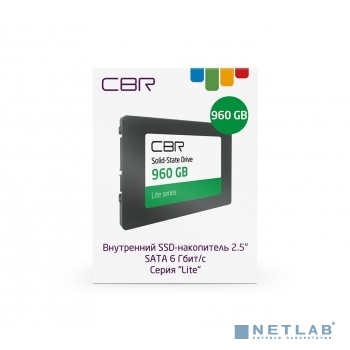 CBR SSD-960GB-2.5-LT22, Внутренний SSD-накопитель, серия "Lite", 960 GB, 2.5", SATA III 6 Gbit/s, SM