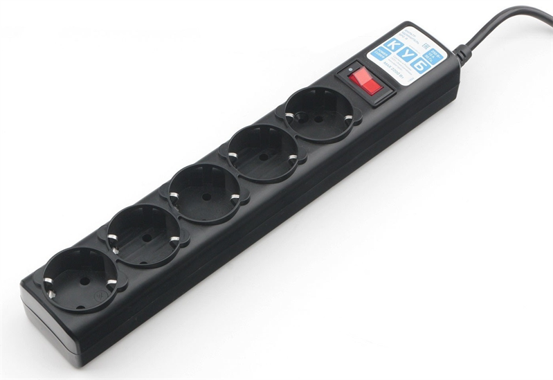 Сетевой фильтр Powercube SPG5-C3 3м (5 розеток) черный (коробка)