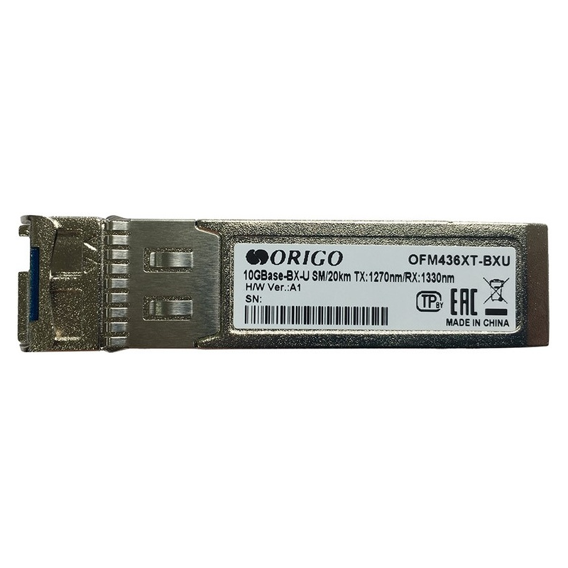 SFP-трансивер ORIGO WDM трансивер SFP+, 10GBase-BX-U (Simplex LC), Tx:1270 нм, Rx:1330 нм, для одном