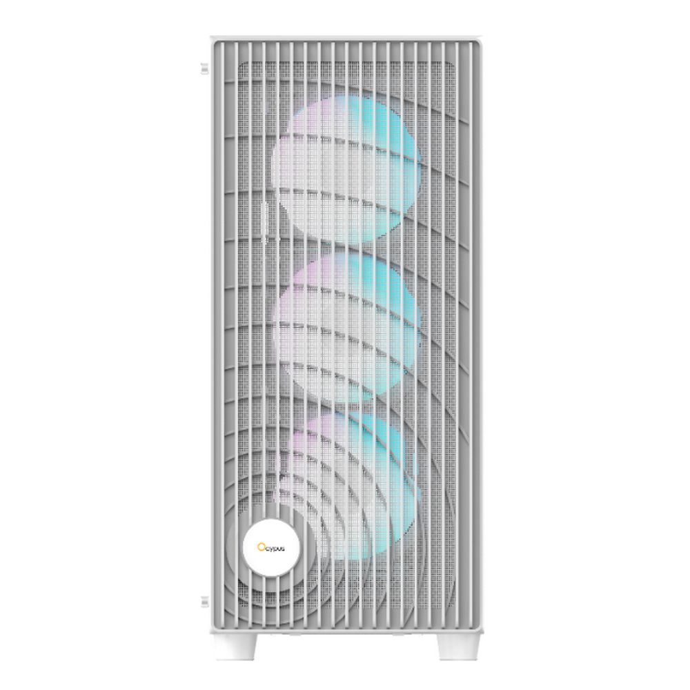 Корпус Case Ocypus Gamma C70 WH ARGB ATX / win / white / 4 ARGB fans / no PSU / Tempered Glass