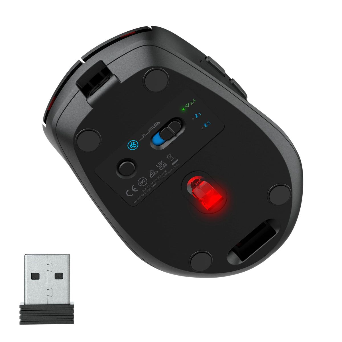 Беспроводная мышь Jlab Go Charge Mouse c функцией подзарядки, Link USB- A