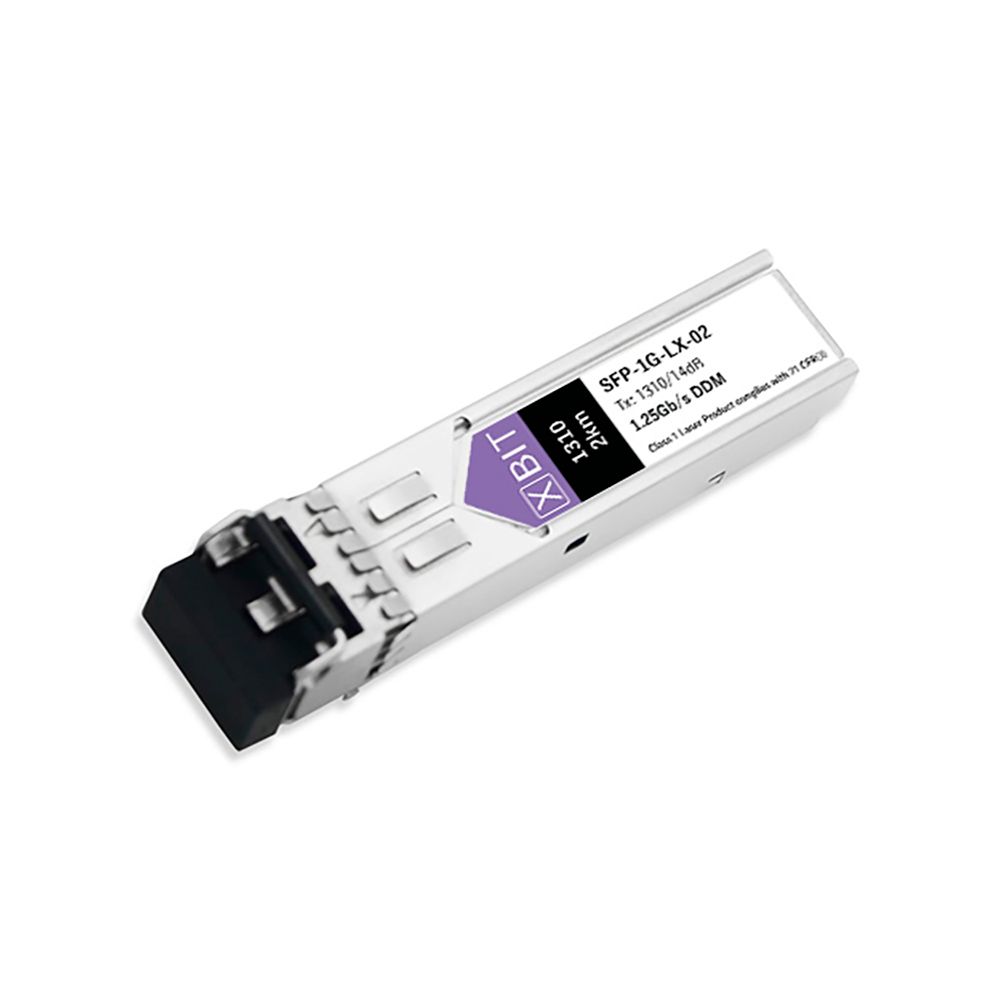 Трансивер XBIT SFP-1G-LX-02    SFP, 1.25Gb/s, 2km, 8dB, 1310nm, SMF, 2LC, DDM