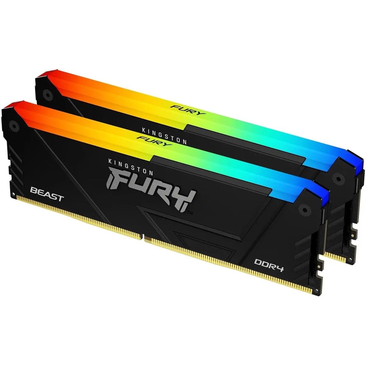 Память DDR4 2x16GB 3200MHz Kingston KF432C16BB2AK2/32 Fury Beast RGB RTL Gaming PC4-25600 CL16 DIMM 