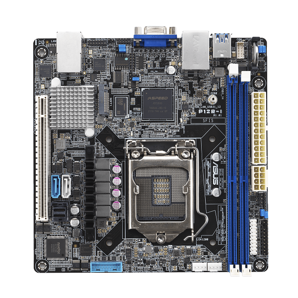 Материнская плата ASUS P12R-I LGA1200 mini-ITX 2xDDR4 PCIEx16 M.2 VGA 2xGLAN (507604)