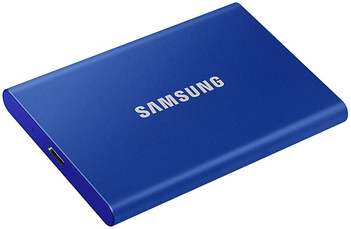 Накопитель SSD Samsung USB-C 2Tb MU-PC2T0H/WW T7 1.8" синий
