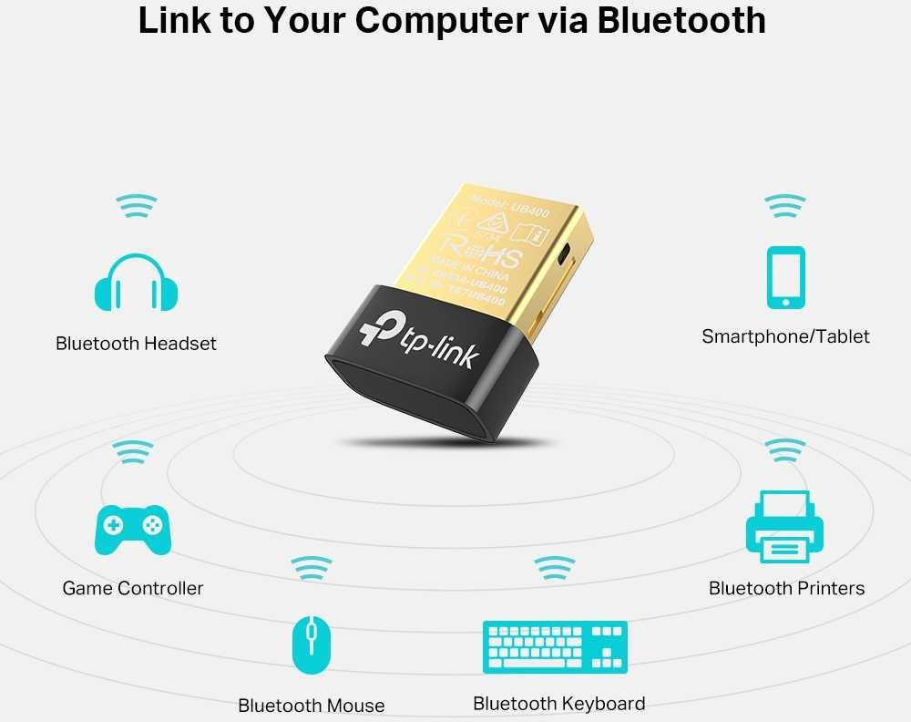 Сетевой адаптер Bluetooth TP-Link UB400 USB 2.0