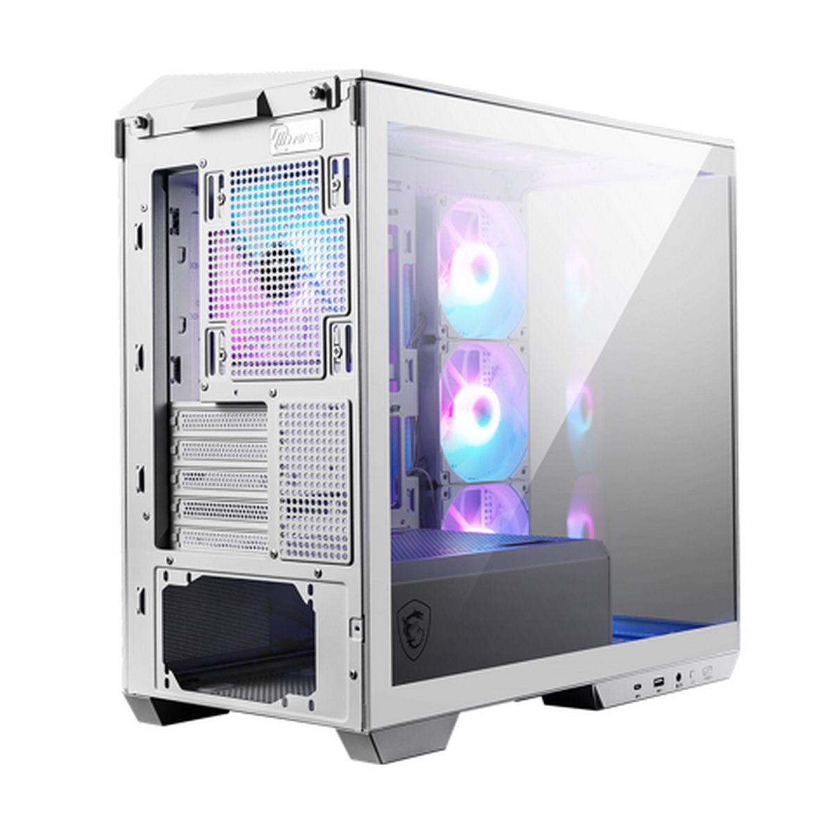 Корпус MSI MAG Pano M100R PZ White , Micro-ATX, 1xUSB 3.2 Gen 1, 1xUSB 3.2 Gen2 Type-C, 4x120mm ARGB