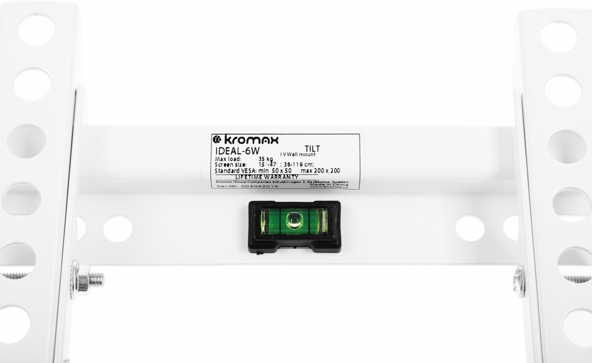 Кронштейн для телевизора Kromax IDEAL-6 белый 15"-47" макс.35кг настенный наклон