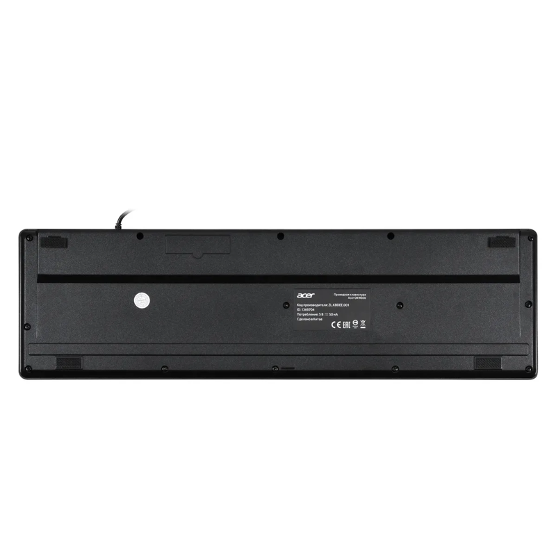 Клавиатура Acer OKW020 черный USB slim Multimedia (ZL.KBDEE.001)