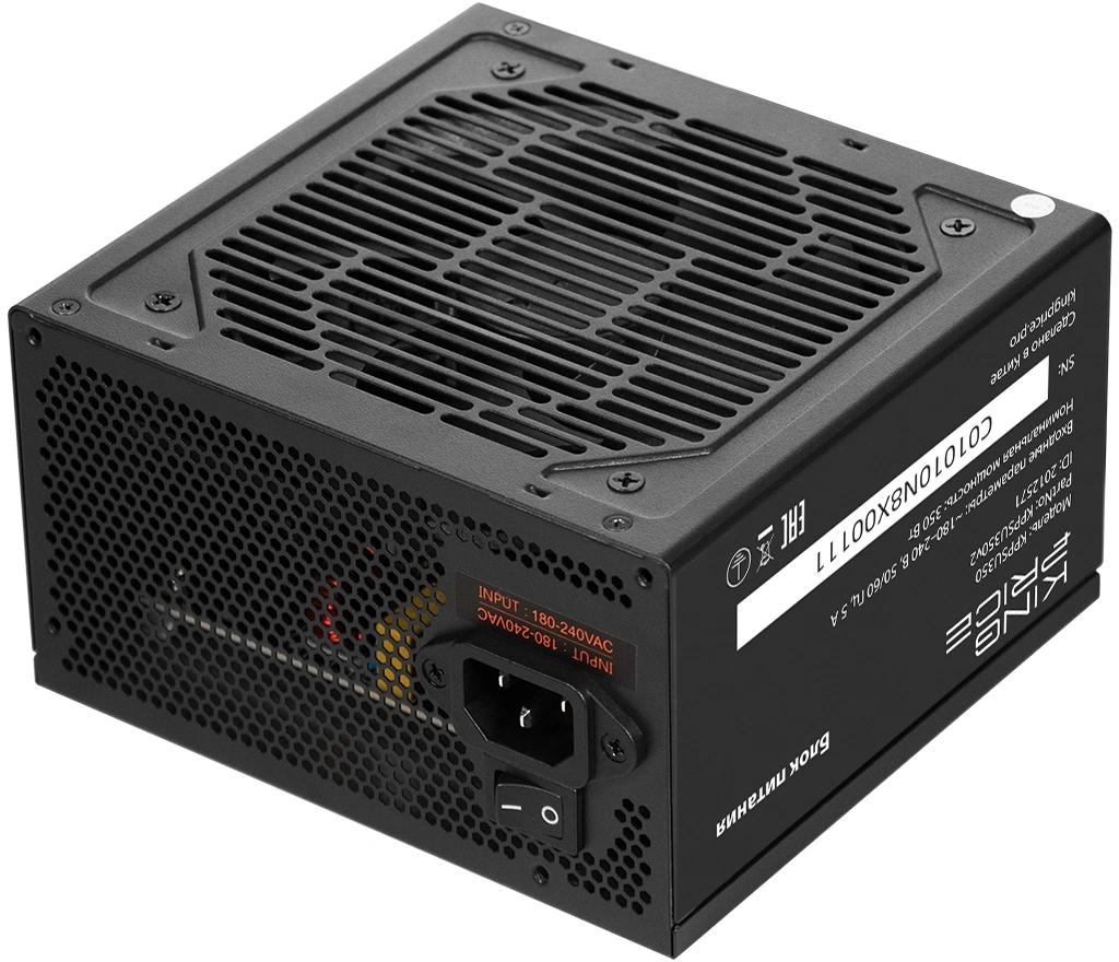Блок питания KingPrice ATX 350W KPPSU350 (20+4pin) 120mm fan 2xSATA RTL