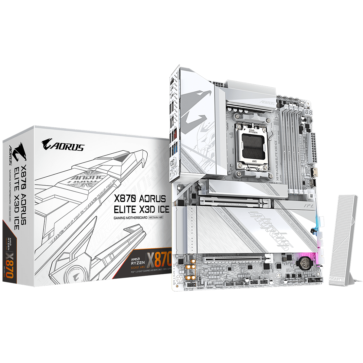 Материнская плата Gigabyte X870 AORUS ELITE X ICE,
