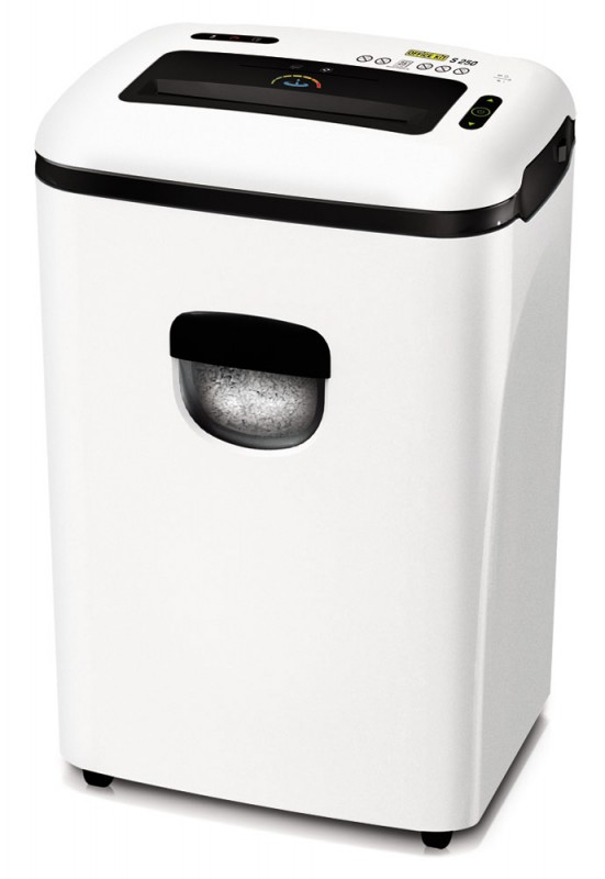 Шредер Office Kit S250 4x35 черный (секр.P-4) фрагменты 25лист. 38лтр. скрепки скобы пл.карты CD