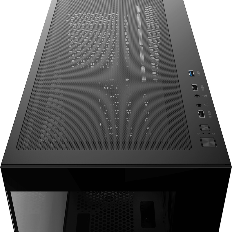 Корпус Ocypus Gamma C72 BK, Midi-Tower, TG, no fans, 2xUSB-A 2.0 + 1xUSB-A 3.0, ATX, mATX, mITX Blac