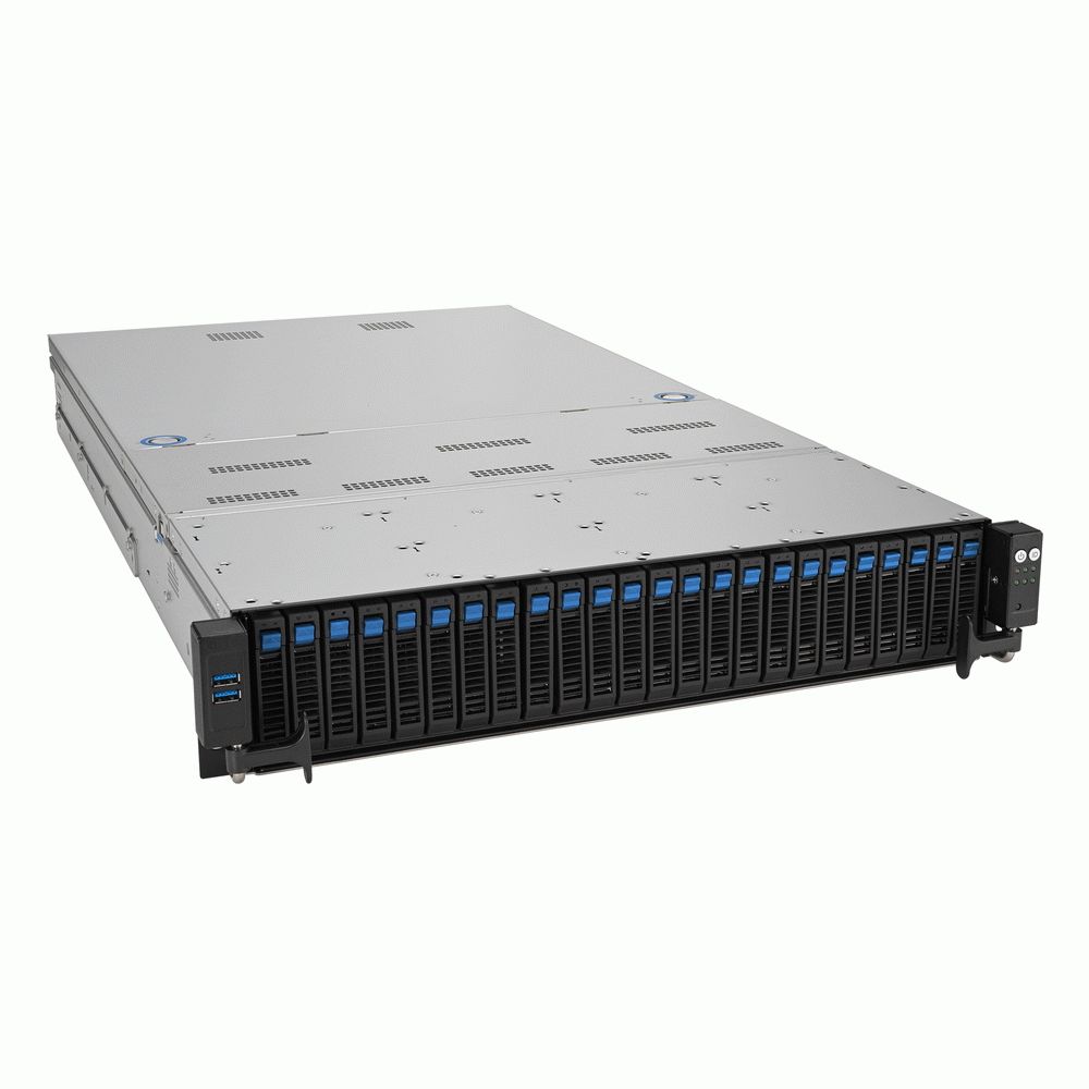 Сервер ASUS RS720-E11-RS24U 2U, 2xLGA4677, 32 DIMM DDR5, 24x 2.5"(12x NVMe+12x NVMe/SATA/SAS* hs), 2