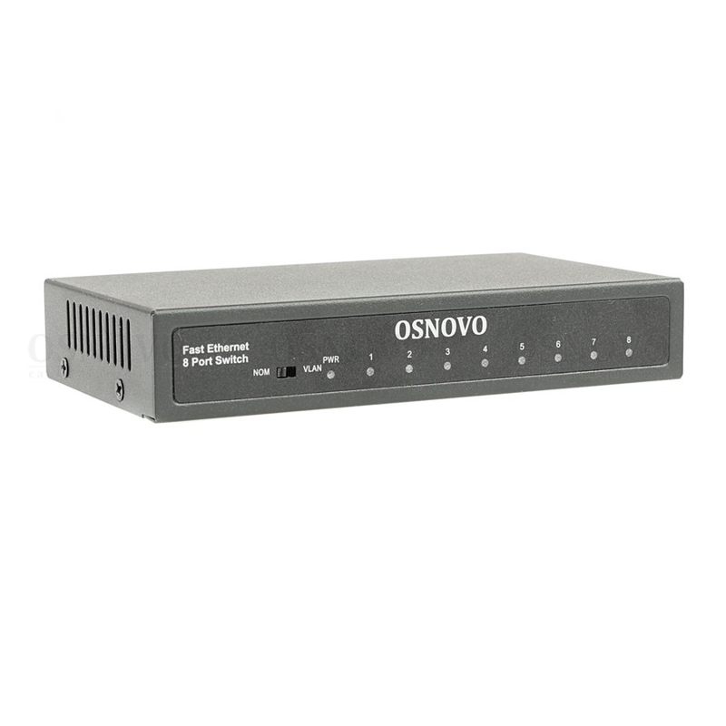 Коммутатор Fast Ethernet OSNOVO SW-10800 Неуправляемый коммутатор Fast Ethernet на 8 RJ45 портов. По
