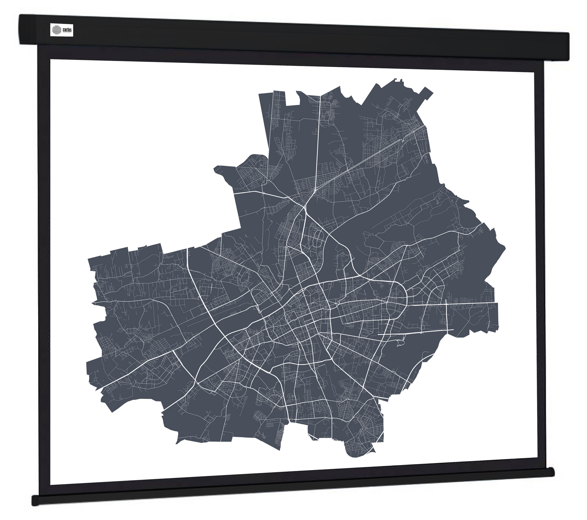 Экран Cactus 100" 152x203см Wallscreen CS-PSW-152X203-BK 4:3 настенно-потолочный рулонный черный