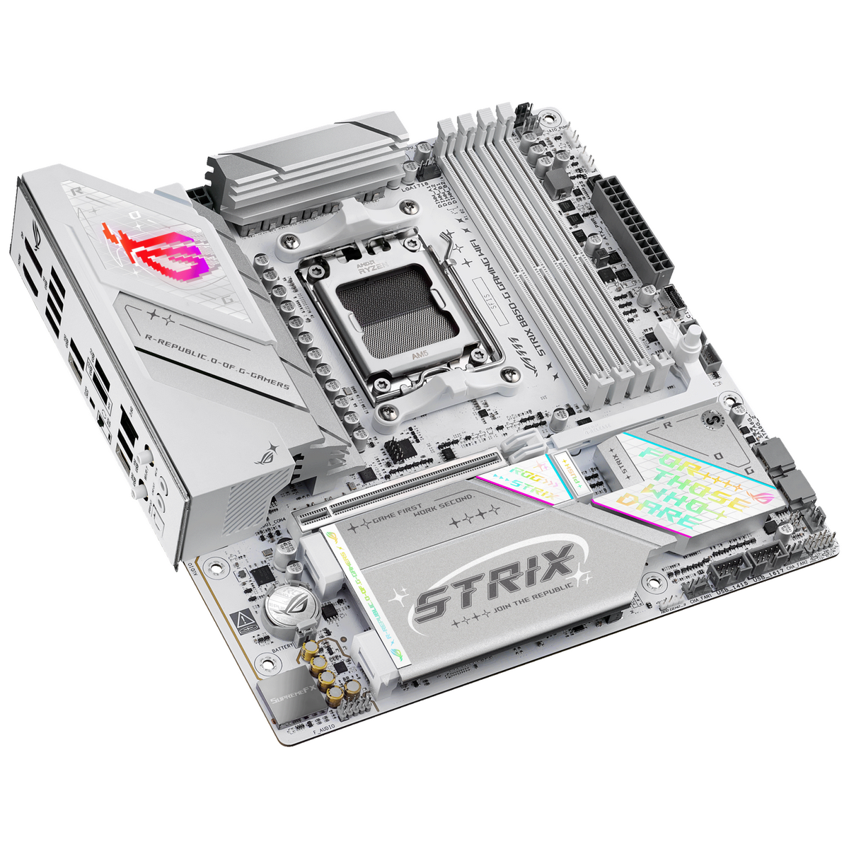 Материнская плата Asus ROG STRIX B850-G GAMING WIFI Socket AM5 AMD B850 4xDDR5 mATX AC`97 8ch(7.1) 2